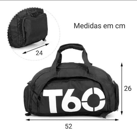 Imagem de Mochila Bolsa Academia Esporte Viagem Fitness Impermeável com Porta Tênis T60