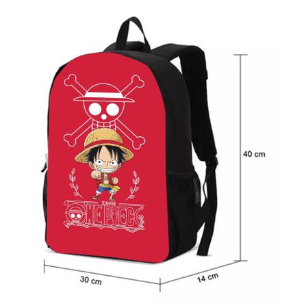 Imagem de Mochila Bolsa Escolar Modelo Anime Pirata Luffy e o Chapeu de Palha