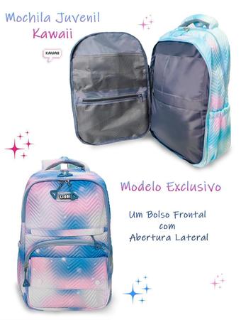 Imagem de Mochila Bolsa Feminina Antifurto Tie Dye Espaçosa Grande