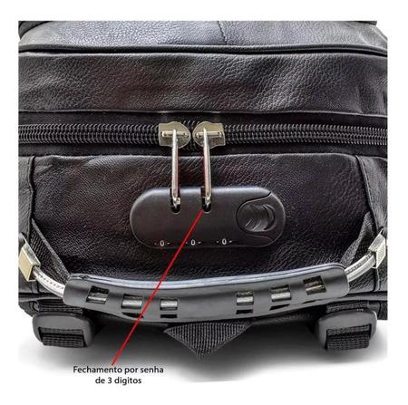 Imagem de Mochila bolsa masculina impermeável material sintético ecológico notebook reforçada resistente viagem executiva antifurto grande top 5 compartimentos