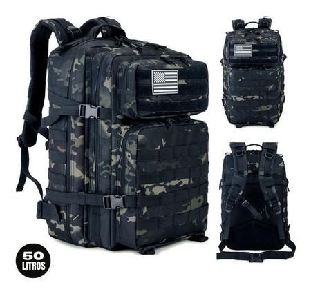 Mochila Masculina Impermeável 50 Litros Tática Militar Acompanha Bandeira -  Unistar - Bolsa / Mochila Esportiva - Magazine Luiza