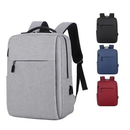 Imagem de Mochila Bolsa Notebook escolar masculina coreana feminina Volta Aulas cabo Usb Estudante Universitário Unisex