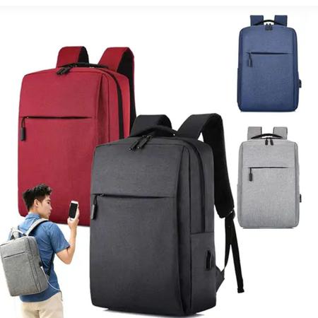 Imagem de Mochila Bolsa Notebook escolar masculina coreana feminina Volta Aulas cabo Usb Estudante Universitário Unisex