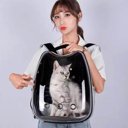 Imagem de Mochila Bolsa Pet Transparente Transporte Aviao Onibus 8kg - Ofertaher