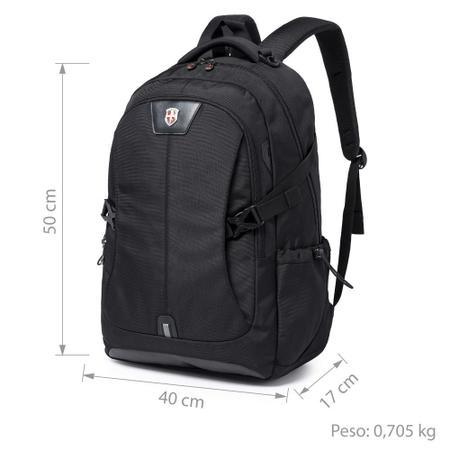 Imagem de Mochila Bolsa Swissport Escolar Faculdade Trabalho Executiva Para Notebook Juvenil Reforçada Moderna Grande Espaçosa