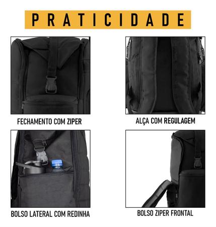 Imagem de Mochila Bolsa Térmica Frasqueira Academia Lancheira Marmita Treino Viagem Multiuso