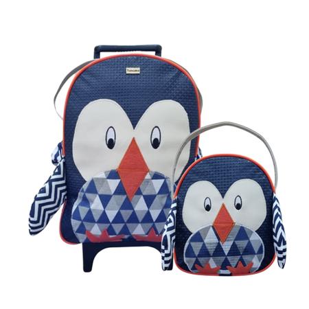 Imagem de Mochila Carrinho com Lancheira Escolar Infantil Linda - Princela.baby