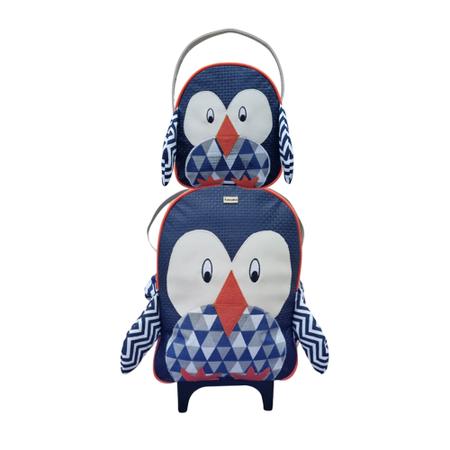 Imagem de Mochila Carrinho com Lancheira Escolar Infantil Linda - Princela.baby