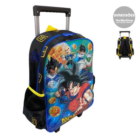 Imagem de Mochila Carrinho Dragon Ball Z Preta Azul DZ3583K Clio