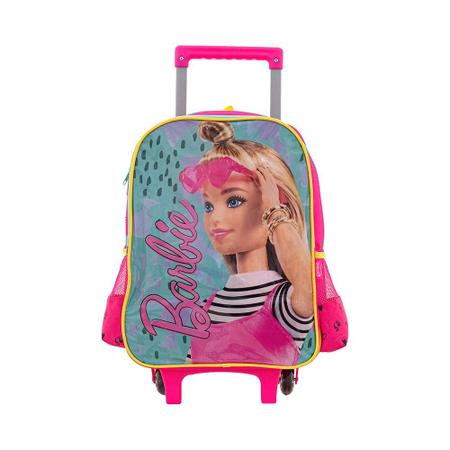 Mochila Carrinho Rosa Kids Barbie Solar Luxcel Imagem de Mochila Carrinho Rosa Kids Barbie Solar Luxcel