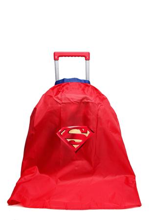 Imagem de Mochila com rodas infantil superman ic32912sm azul grande