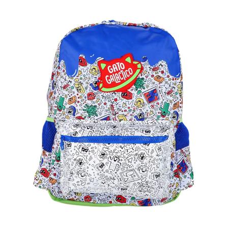 Mochila infantil gato desenhos colorir bolso frontal clio - Mochilas -  Magazine Luiza