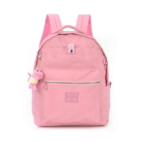 Imagem de Mochila De Costa Up4you Crinkle Rosa com Chaveiro Luxcel