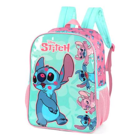 Imagem de Mochila De Costas Escolar Infantil Fãs Disney Stitch Angel