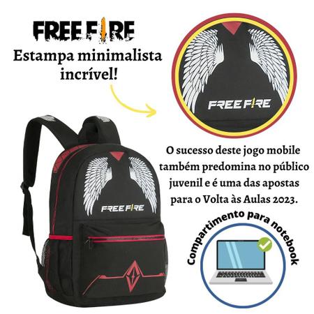 Mochila de Costas Escolar Jogo Free Fire - Clio