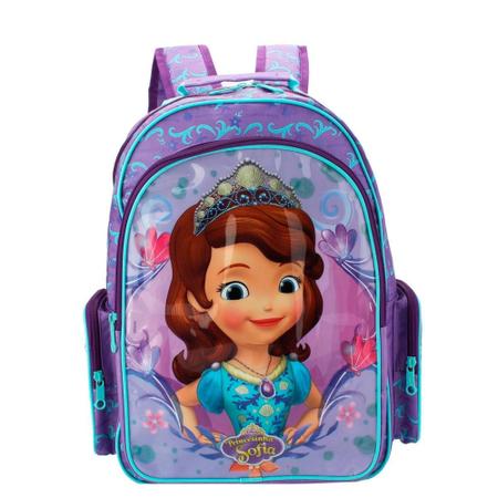 Imagem de Mochila de Costas Grande Princesinha Sofia Roxo DMW