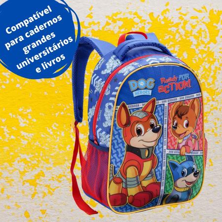 Imagem de Mochila De Costas Infantil Escolar Menino Canina Super Dog Heroes