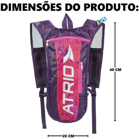 Imagem de Mochila de Hidratação Sprint 3,7L Impermeável Bolsos Frontais Rosa Atrio BI121