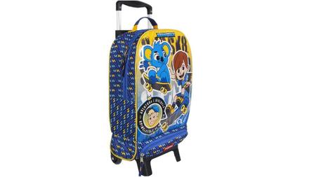 Mochila Carrinho Brancoala Easy Preta/Azul 11988 Dermiwil