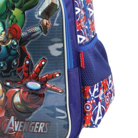 Imagem de Mochila de Rodinha Escolar Vingadores com Máscara - Azul