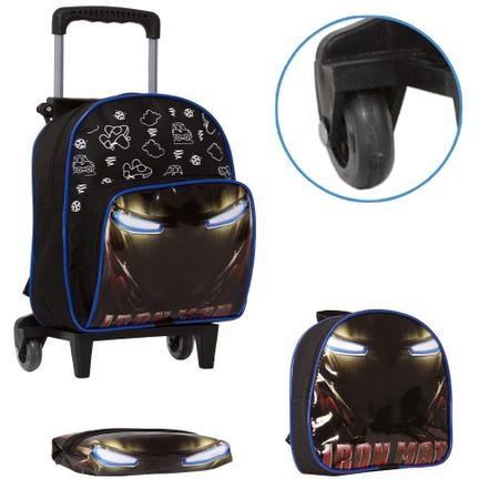 Mochila de Rodinha Homem de Ferro Pre Escola Crianca 4 Anos TOYS 2U Kit Mochila Infantil Magazine Luiza