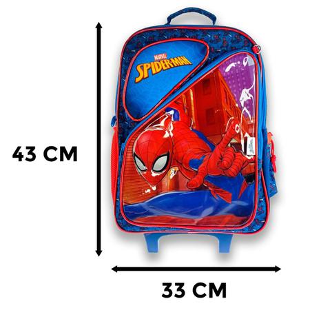 Imagem de Mochila de Rodinha mais Maleta com Lápis do Homem aranha