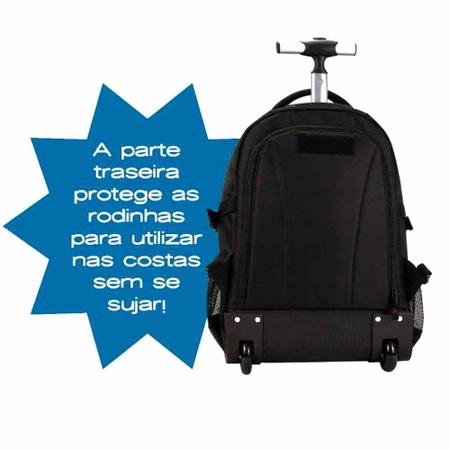 Imagem de Mochila de Rodinhas - 2 em 1 - Executiva - Preta - Clio Style