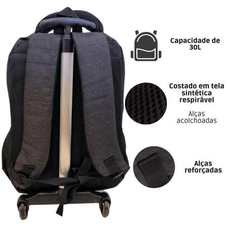Mochila de Rodinhas Adulto Notebook Executiva Trabalho Lift Bags