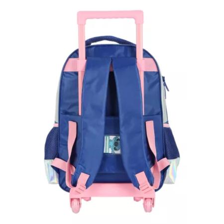 Imagem de Mochila De Rodinhas Stitch Prata Holografica Luxcel