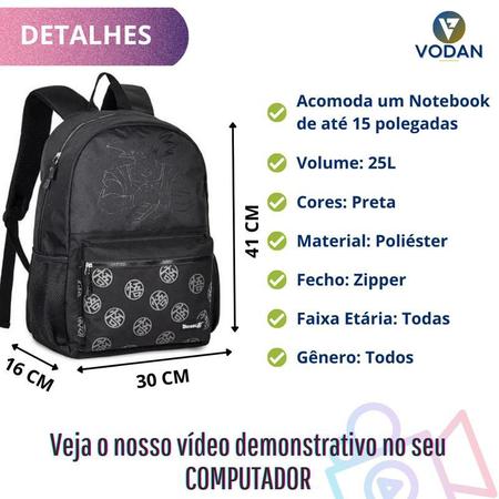 Mochila Dragon Ball Z Super Goku Instinto Superior Clio - Mochila Infantil  - Magazine Luiza