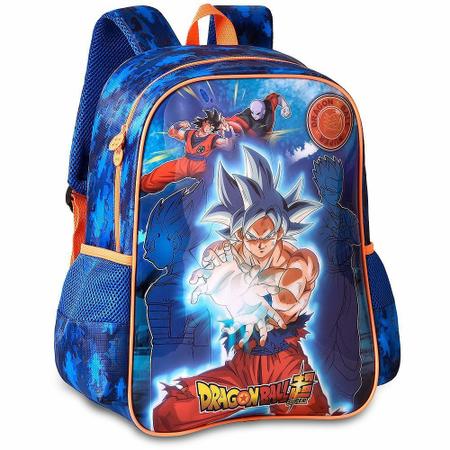 Mochila Dragon Ball Z Super Goku Instinto Superior Clio - Mochila Infantil  - Magazine Luiza