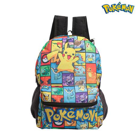 Kit mochila e estojo todos os pokemons tamanho grande padrão escolar e  viagem