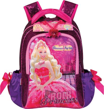 Mochila escolar Barbie A Princesa E A Pop Star Sestini no Shoptime