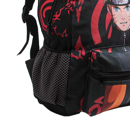 Mochila Naruto Nuvem Novidade Bolsa Escolar - Preto