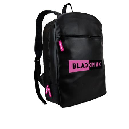 Imagem de Mochila Escolar Bolsa Grande Infantil Alças Reforçadas Volta as Aulas K POP Black Pink