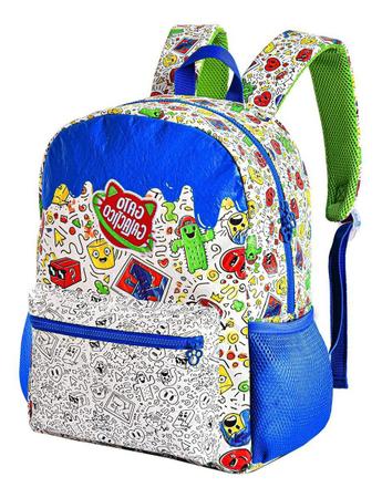 Mochila Escolar Gato Galáctico Para Colorir - Clio Style - Mochila Infantil  - Magazine Luiza