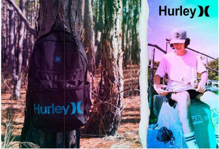 Mochila Escolar Esportiva Surf Hurley Acid Blue Imagem de Mochila Escolar Esportiva Surf Hurley Acid Blue