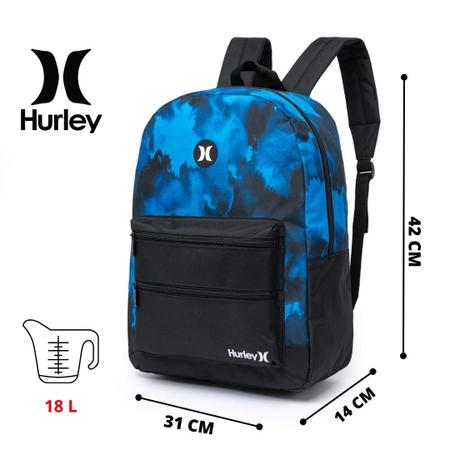Mochila Escolar Esportiva Surf Hurley Acid Blue Imagem de Mochila Escolar Esportiva Surf Hurley Acid Blue