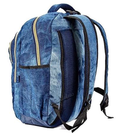 Mochila Escolar Feminina Jeans Notebook Vkg Vozz M3991 Bolsas e