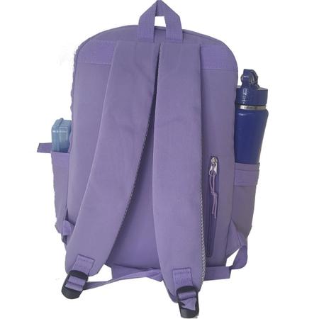 Imagem de Mochila Escolar Feminina Juvenil Com Pelúcia Lilas 2037