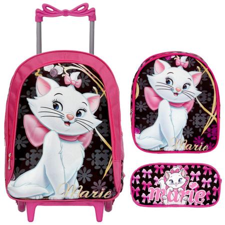 Kit Escolar Menina Gata Marie Mochila + Lancheira + Estojo - Loja Zuza  Brinquedos