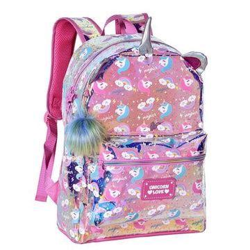 Mochila escolar feminina de alta qualidade, bolsa para jogos e escola com  glitter de couro pu, mochila holográfica