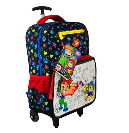 Mochila infantil gato desenhos colorir bolso frontal clio - Mochilas -  Magazine Luiza