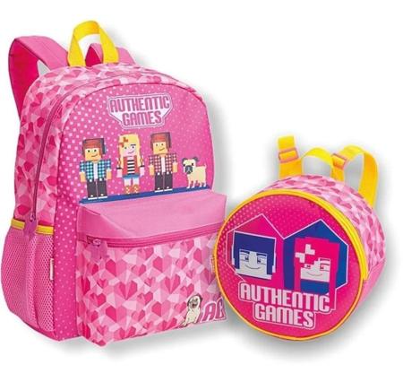 Mochila Escolar Infantil Authentic Games Costas G Lancheira - sestini Imagem de Mochila Escolar Infantil Authentic Games Costas G Lancheira