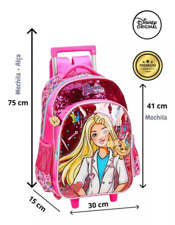 Mochila Escolar Infantil Barbie Veterinaria Rosa Luxcel Mochila Infantil Magazine Luiza