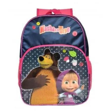 Imagem de Mochila Escolar Infantil Costas Reforçada Masha e o Urso - Santino