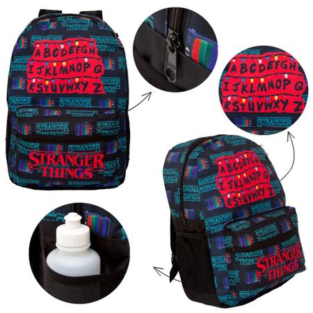 Mochila Escolar Infantil Costas Stranger Things Toys 2U Kit Mochila Infantil Magazine Luiza