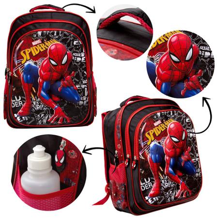 Mochila Escolar Juvenil Spider Man Desenho Herói Criança em Promoção na  Americanas