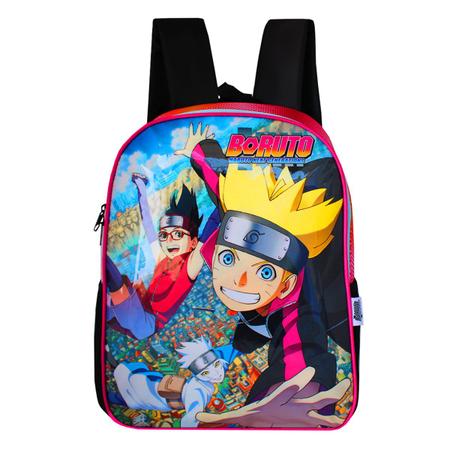 Mochila Infantil Juvenil Menino Desenho Boruto Tam G Passeio - USA Magazine