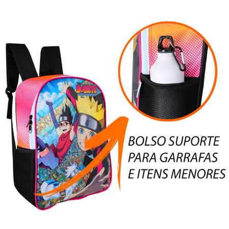 Mochila Infantil Juvenil Menino Desenho Boruto Tam G Passeio - USA Magazine